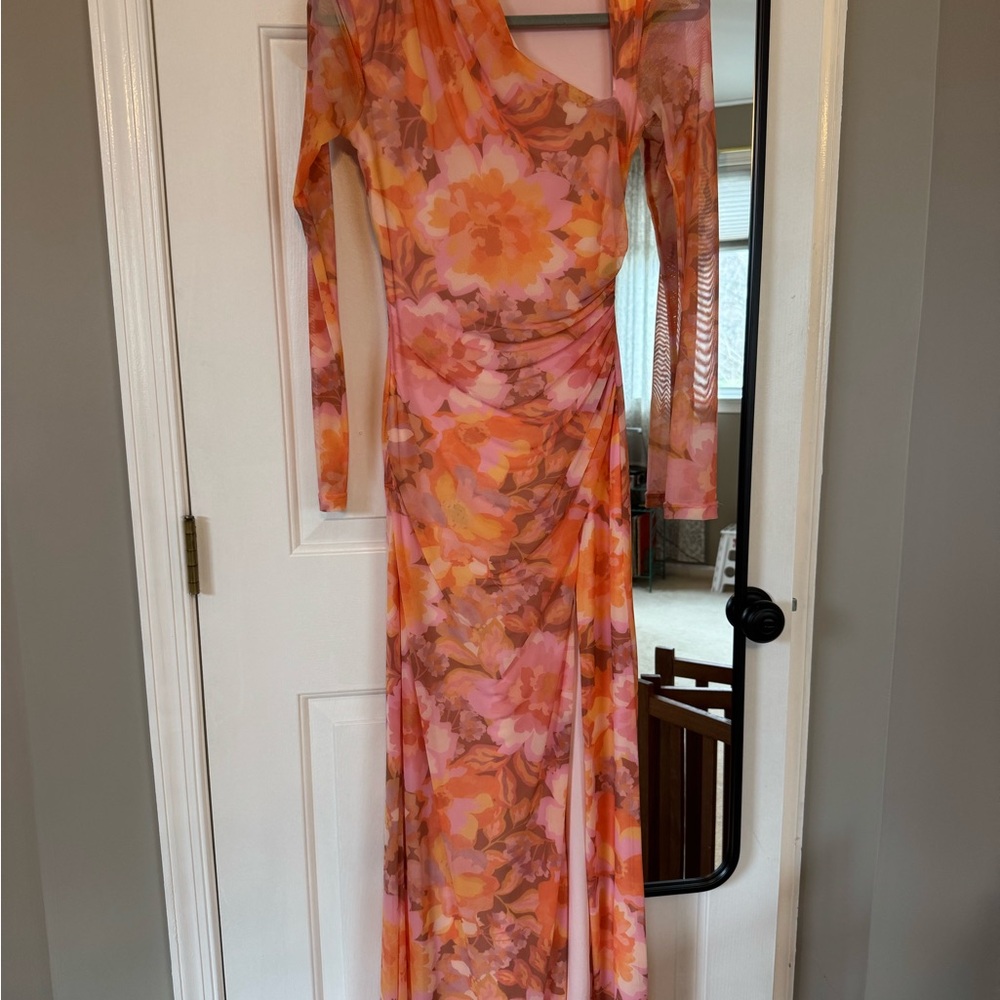 Significant Other Floral Mesh Dress